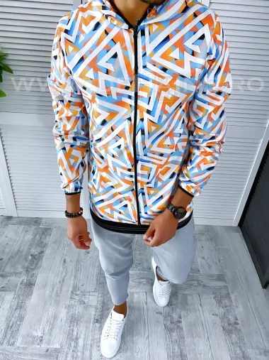 Geaca barbati de toamna cu imprimeu din fas subtire B2511 O5-5.3